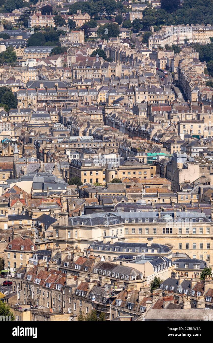 City of Bath skyline from Alexandra Park, Bath, Somerset, England, UK Stock Photo