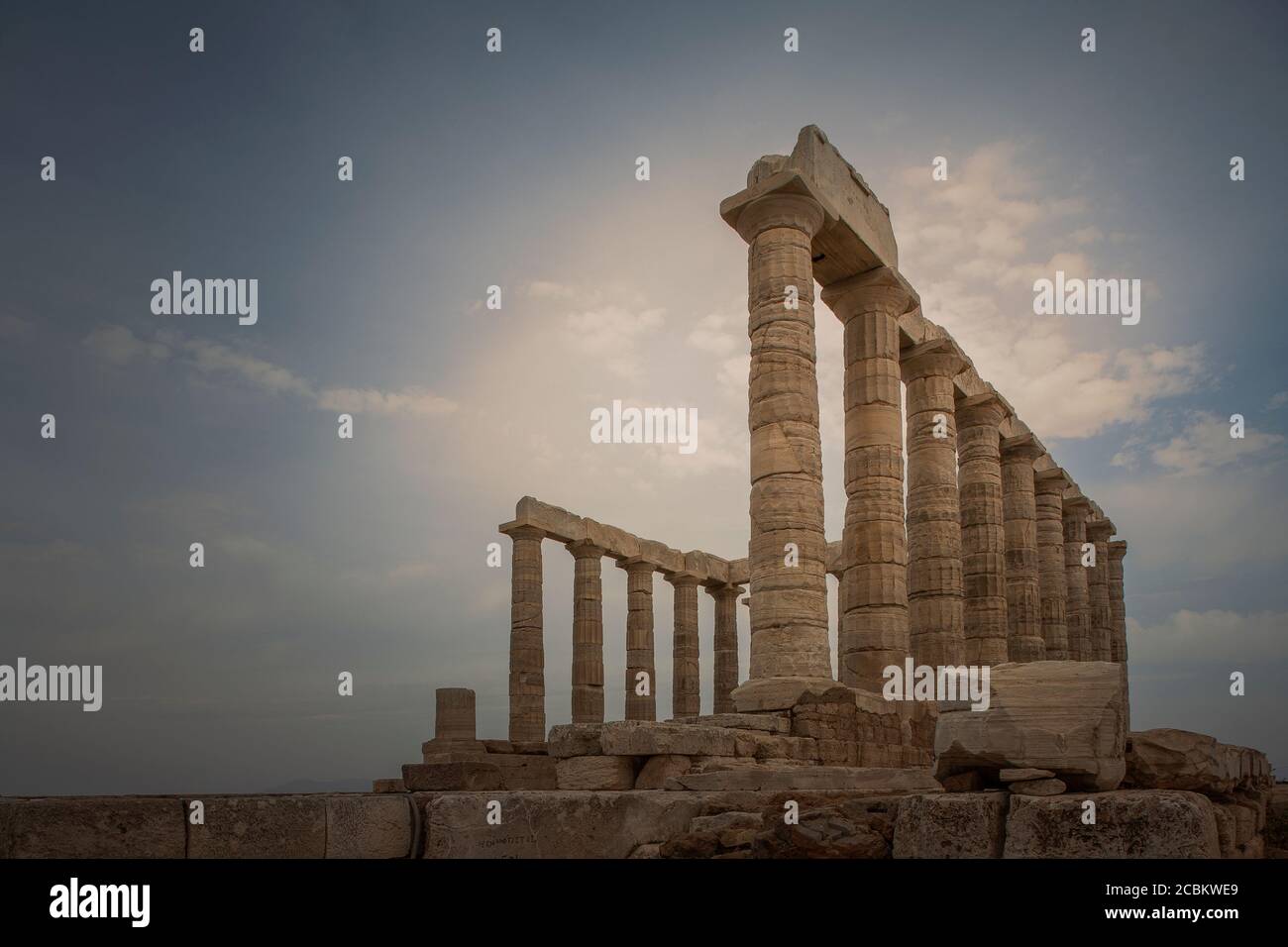 Temple of Poseidon at Cape Sounion, Athens, Greece Stock Photo - Alamy