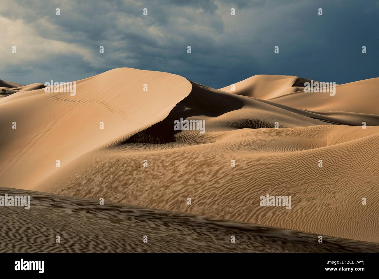 Sand dunes in the Empty Quarter Desert, between Saudi Arabia and Abu ...