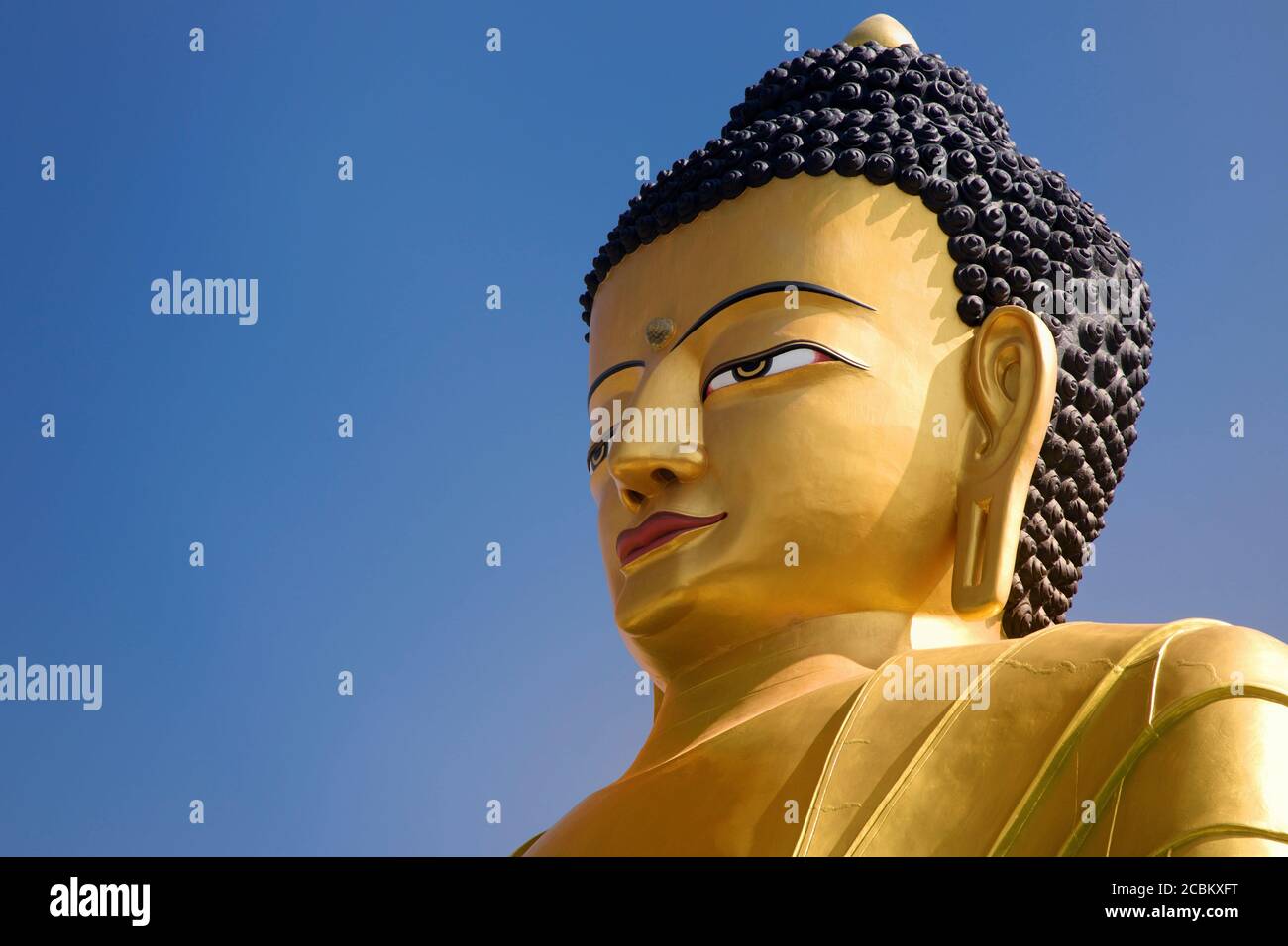 Giant statue of Buddha, Kathmandu, Nepal Stock Photo