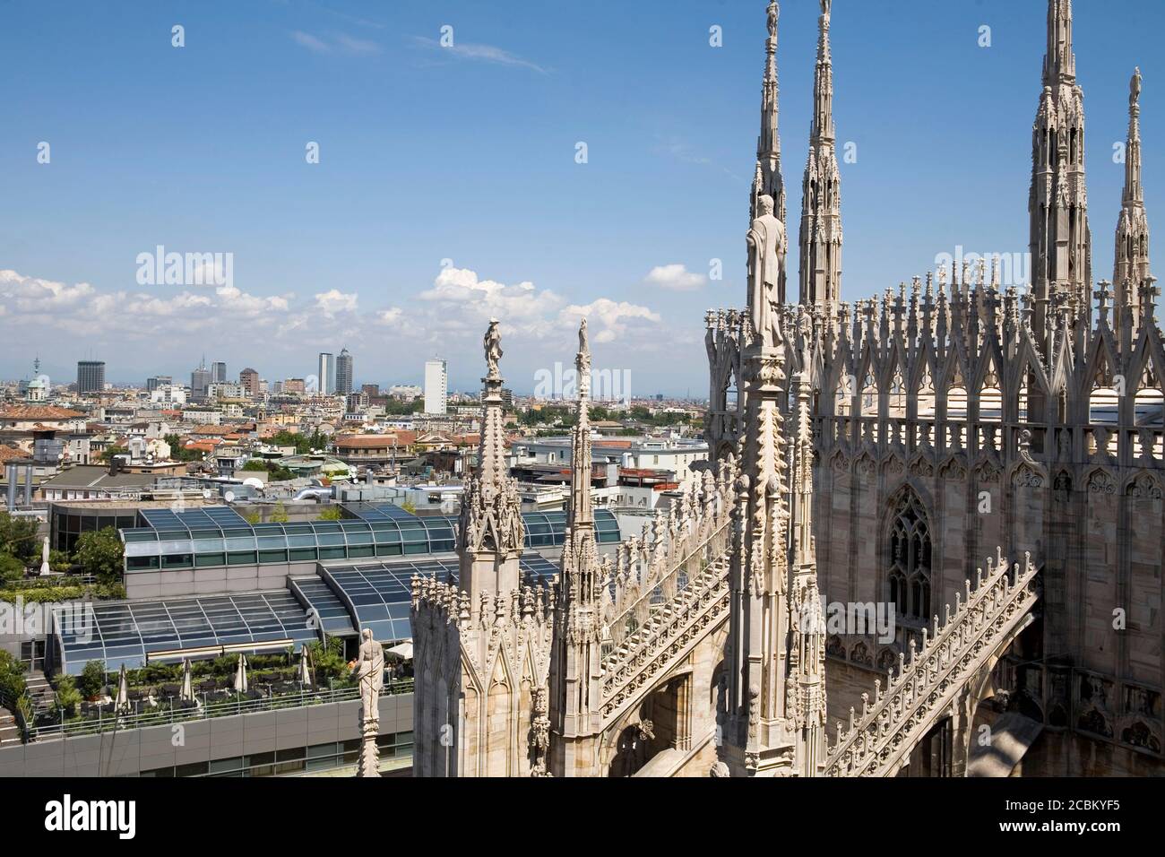 Milan cathedral and cityscape, Milan, Lombardy, Italy Stock Photo