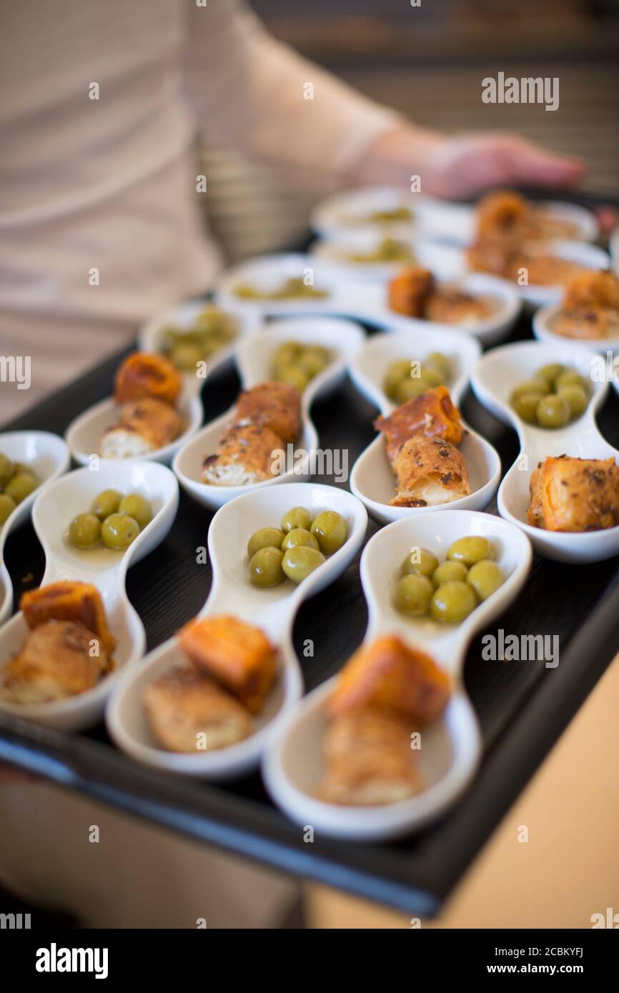 Traditional Spanish food on tray Stock Photo Alamy