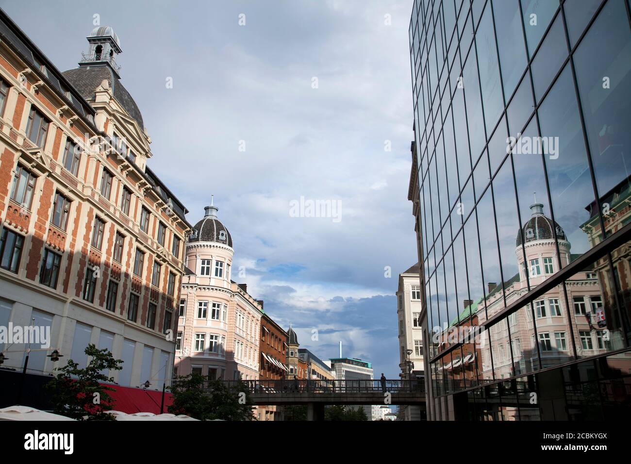 Old and modern architecture, Aarhus, Denmark Stock Photo