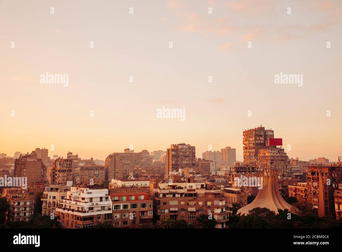 Cityscape on Gezira Island, Cairo, Egypt Stock Photo