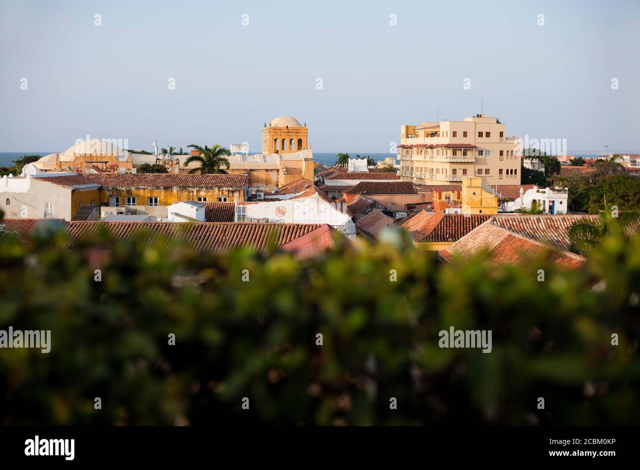 View of rooftops and skyline, Cartagena, Colombia, South America Stock ...