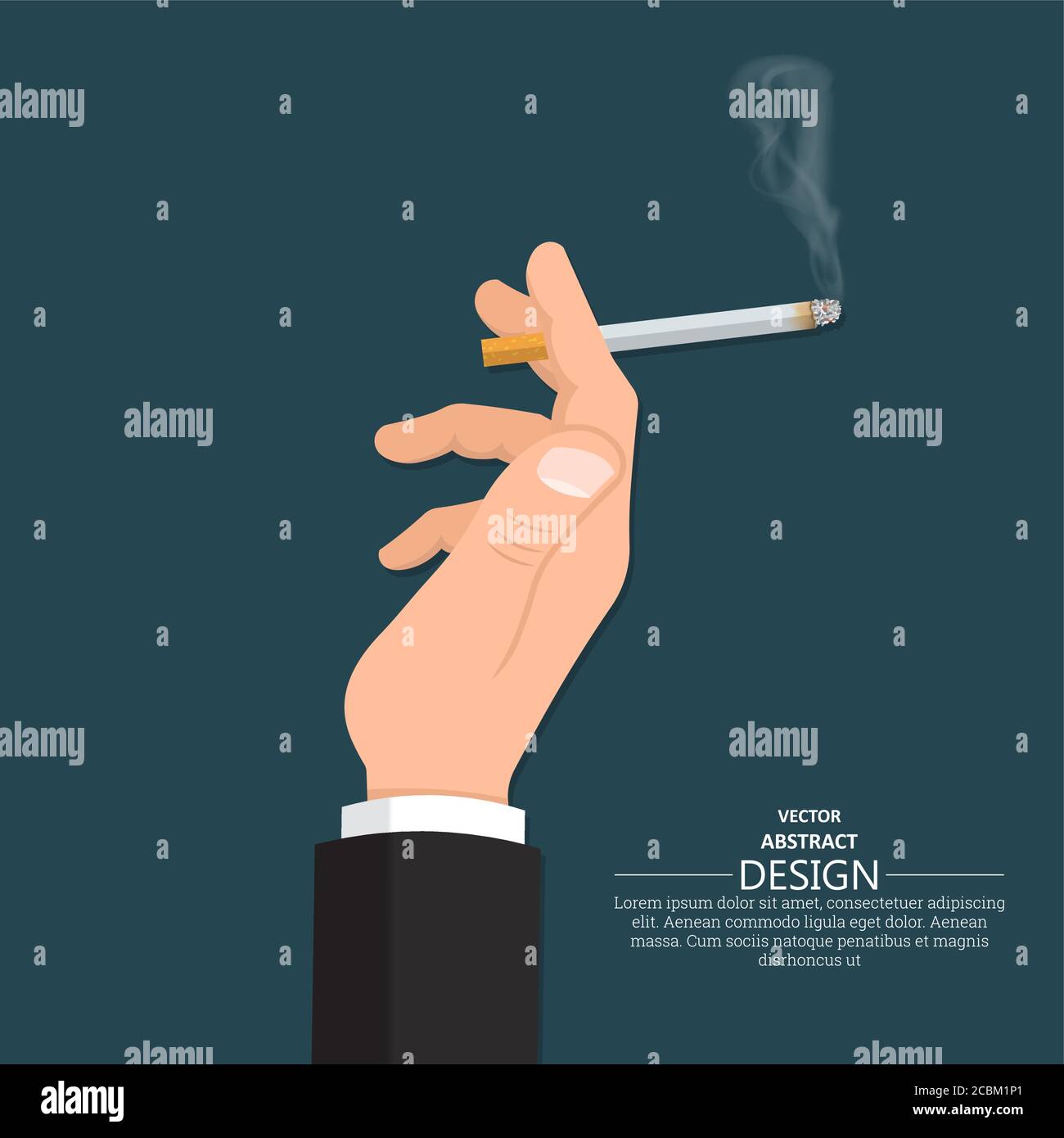 Man in business suit smoking Stock Vector Images - Alamy