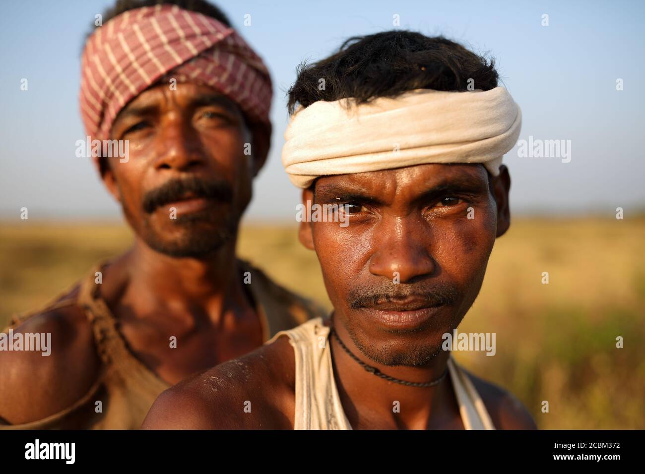 Young tribal men in a rural village in Kanger Valley National Park, Chhattisgarh, India Stock Photo