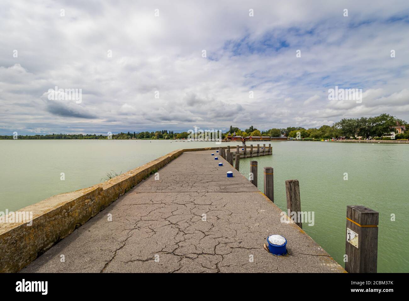 Pier on Keszthely beach, Keszthely, Lake Balaton, Hungary, Europe Stock  Photo - Alamy