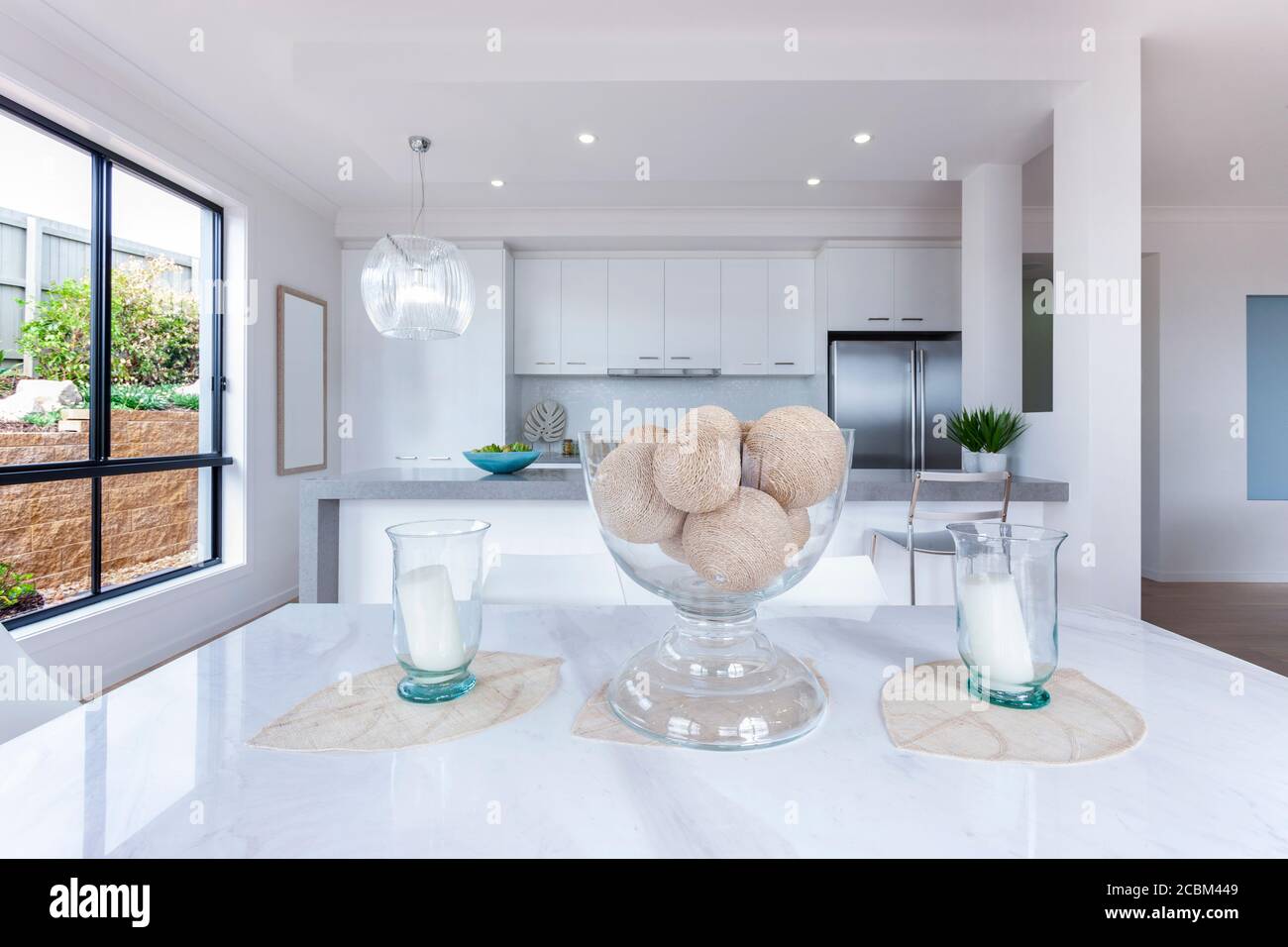 Interior shot of modern and luxury kitchen design Stock Photo - Alamy