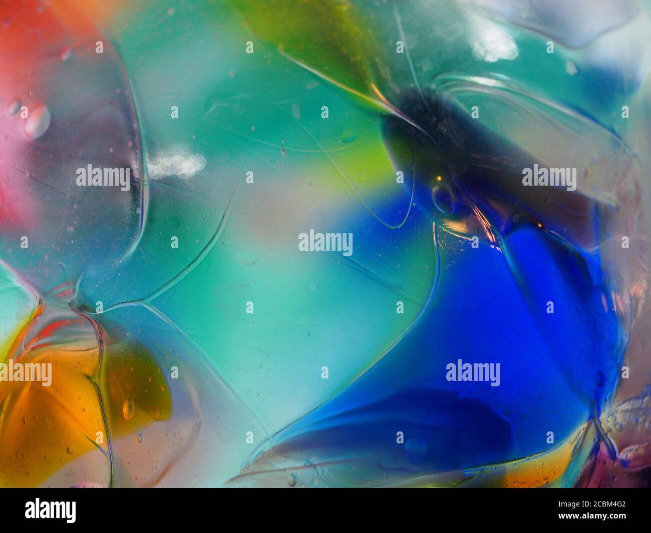 Macro Shot of Blown multicolored Glass Mosaic Stock Photo