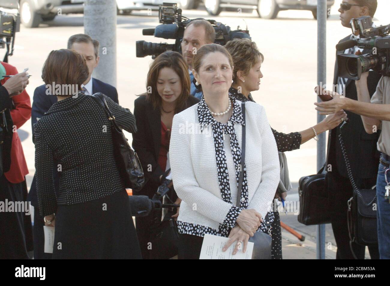 Austin, Texas USA, September 6, 2006: Lynda Johnson Robb, daughter of former Pres. Lyndon Johnson and First Lady Lady Bird Johnson, arrives at the funeral service for Nellie Connally, widow  of former Texas Gov. John Connally and the last survivor of the presidential limousine in which Pres. John  Kennedy was assassinated in 1963.  ©Bob Daemmrich Stock Photo