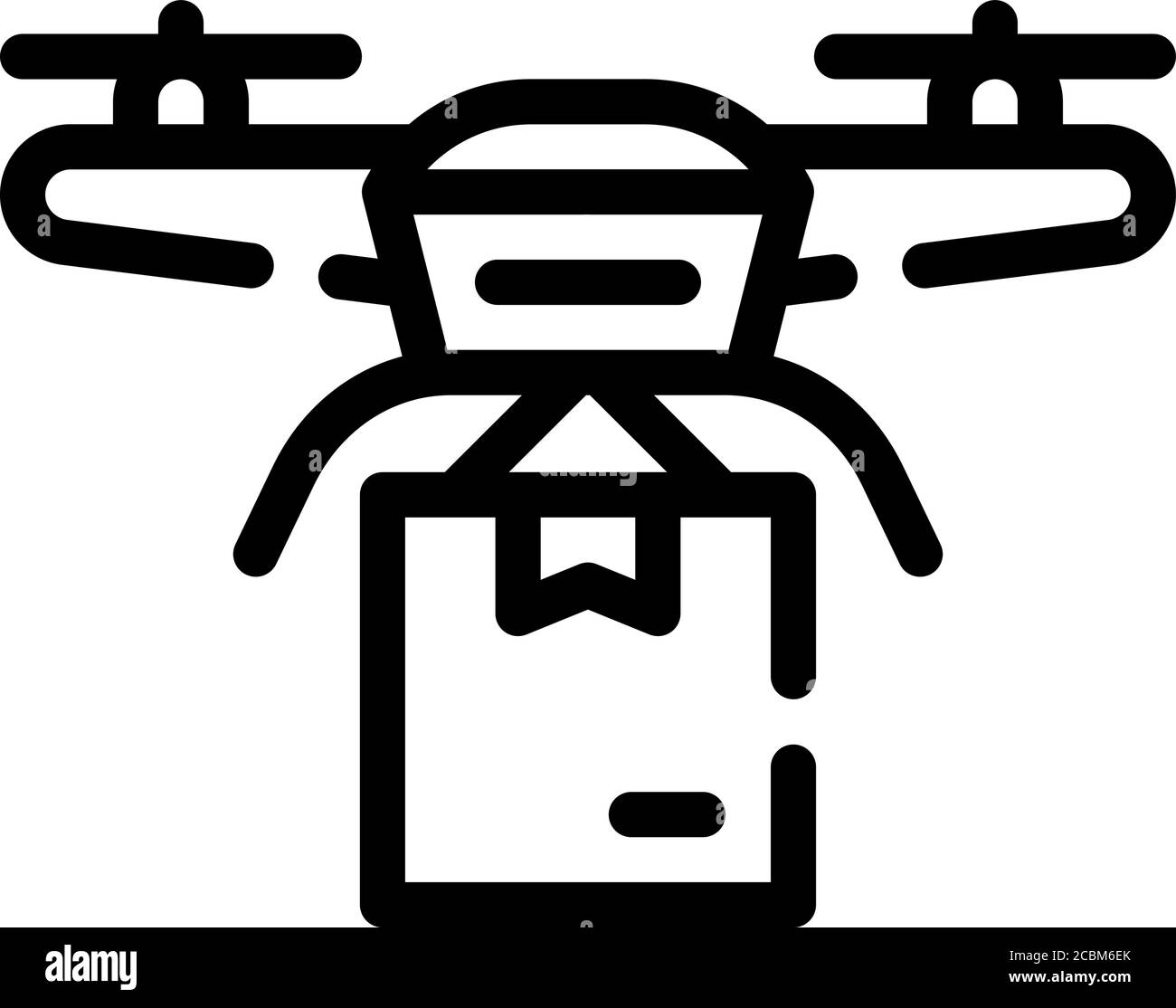 Delivery drone linear icon Black and White Stock Photos & Images - Alamy
