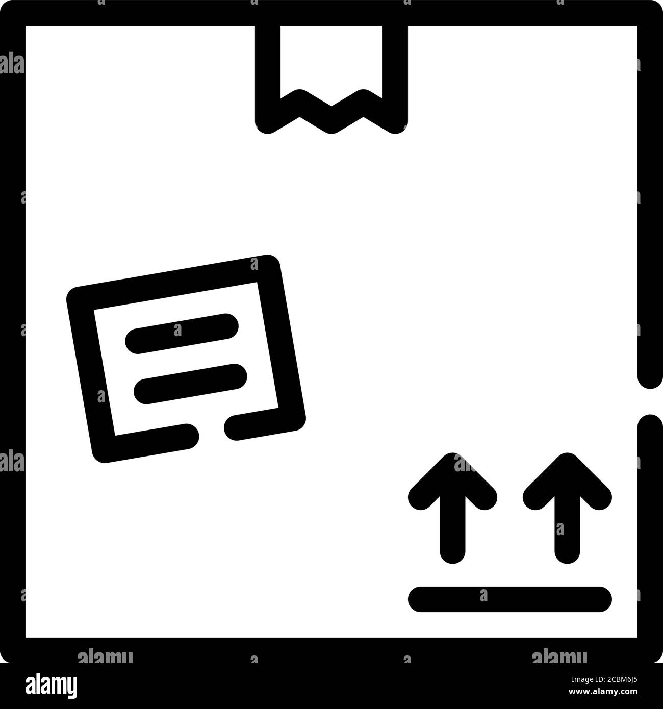 cardboard box line icon vector isolated illustration Stock Vector Image ...