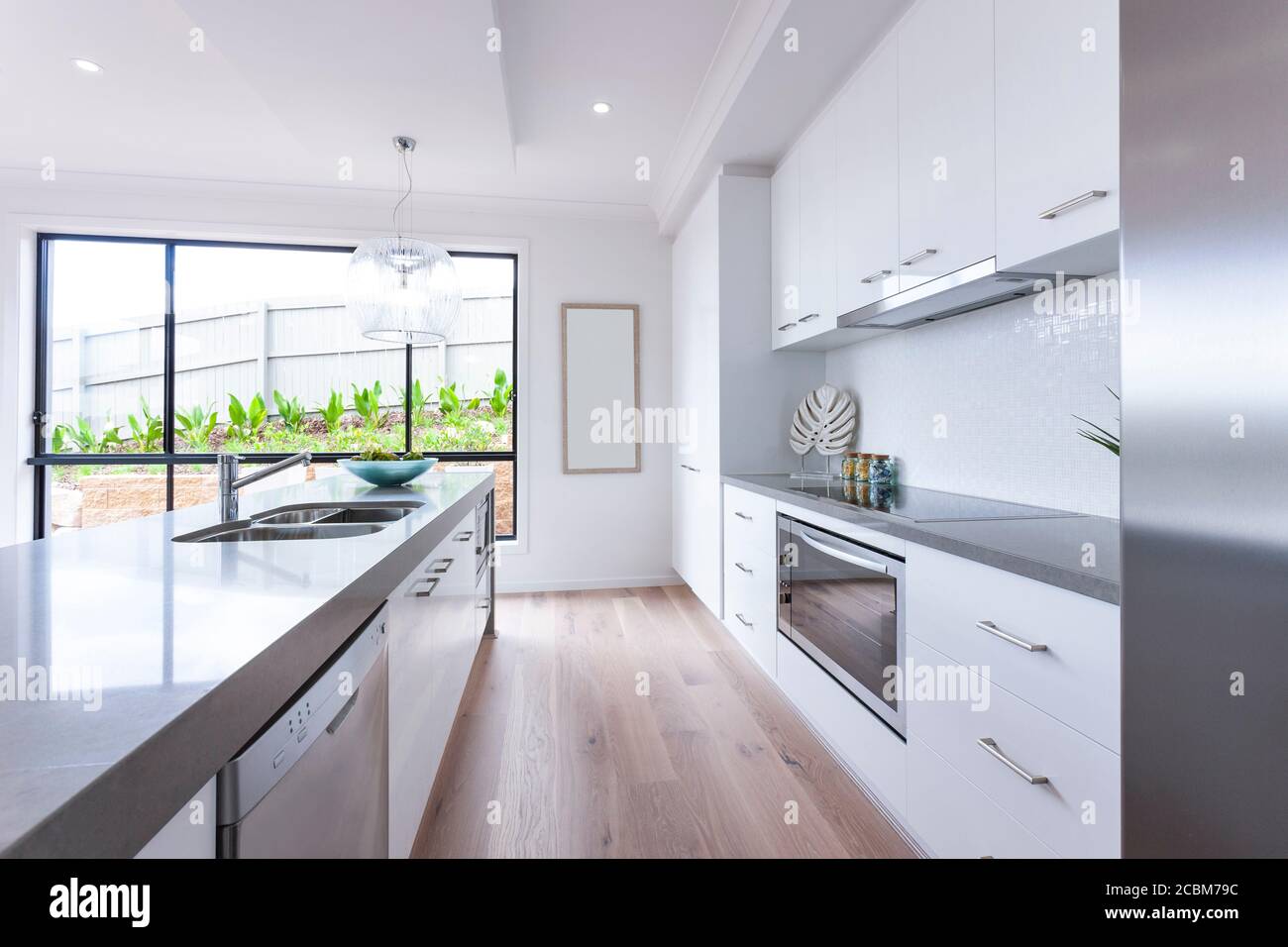 Interior shot of modern and luxury kitchen design Stock Photo - Alamy