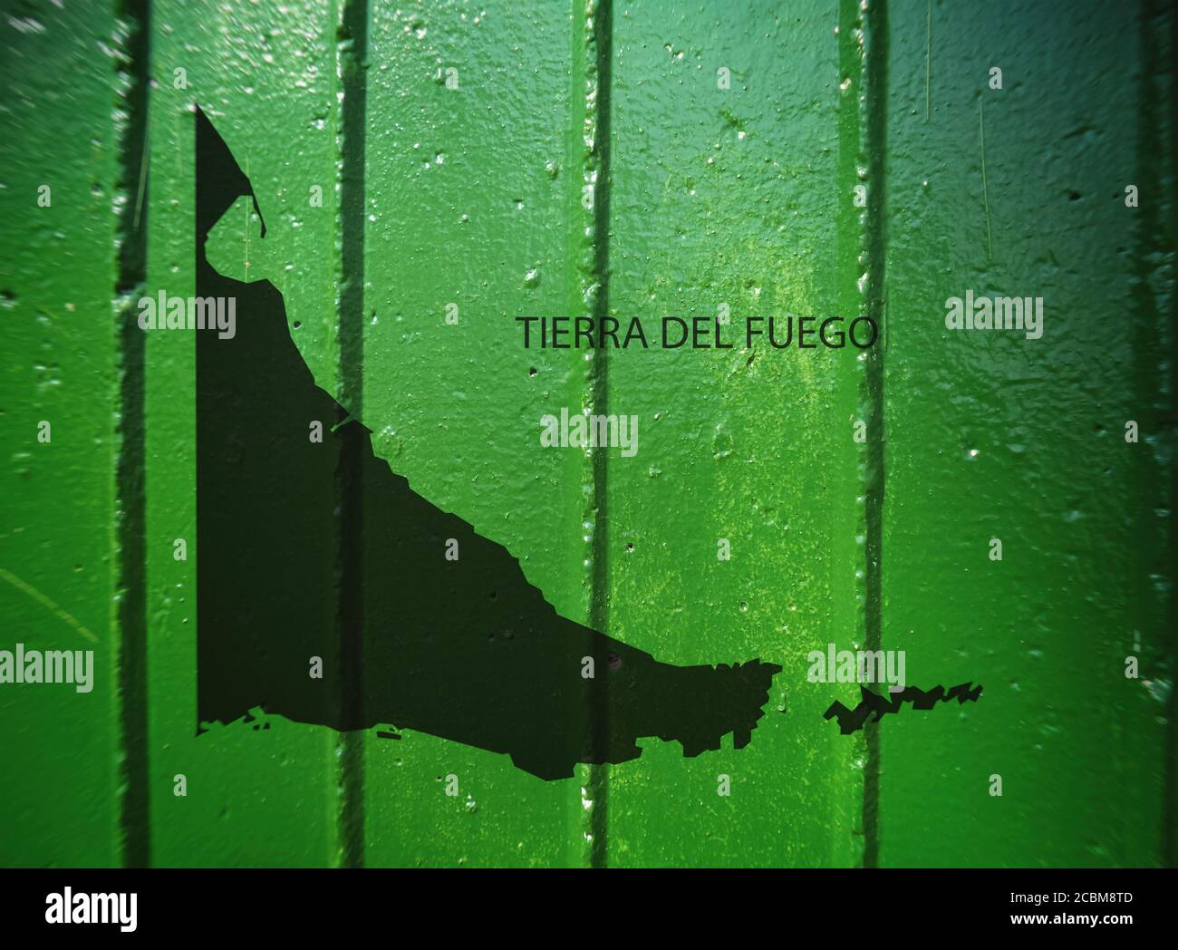 Map Of Tierra Del Fuego Province Argentina On A Metal Background 3D