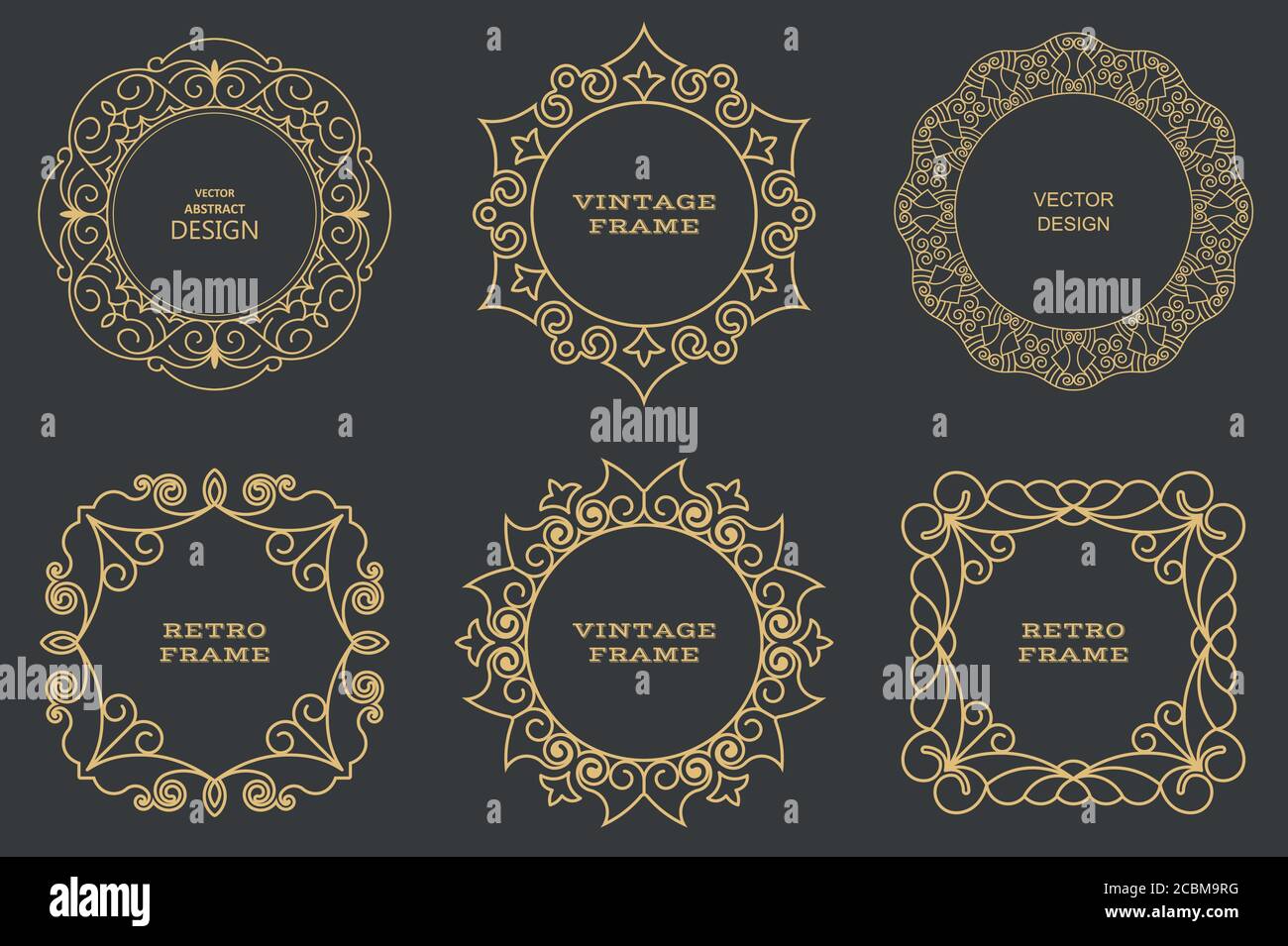 Luxury vintage wedding invitation vector cards with logo monograms and  ornate frame. Classic monogram luxury label on invitation poster  illustration Stock Vector Image & Art - Alamy