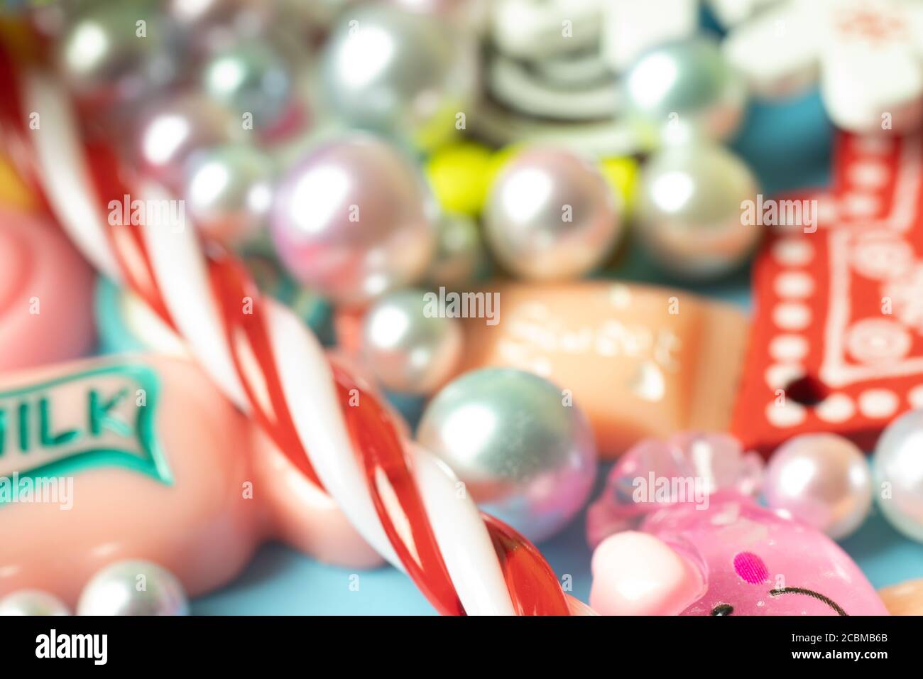 Blurry bright New Year background with copy space, Christmas holidays backdrop with blur Stock Photo