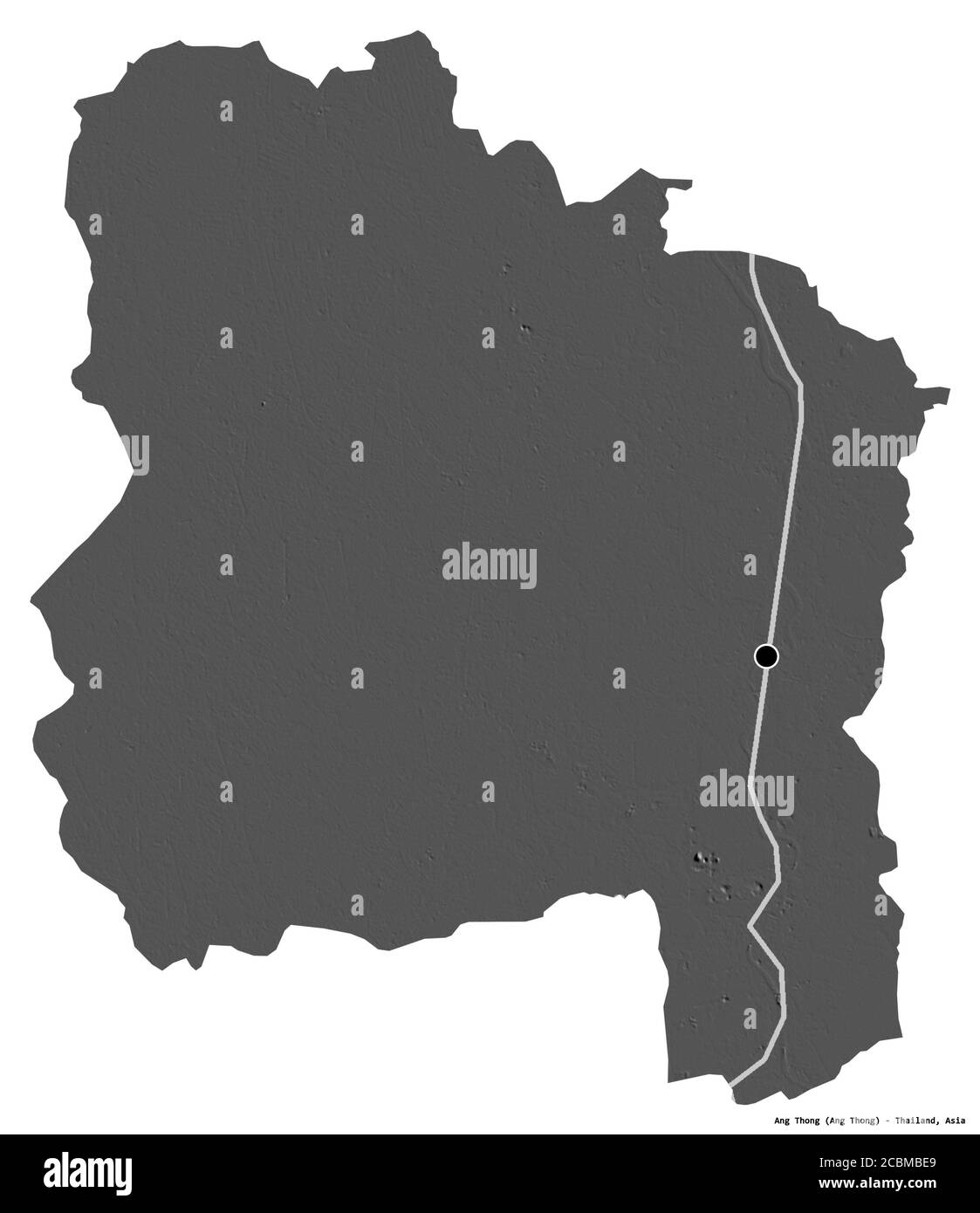 Ang Thong Thailand Map Shape Of Ang Thong, Province Of Thailand, With Its Capital Isolated On  White Background. Bilevel Elevation Map. 3D Rendering Stock Photo - Alamy