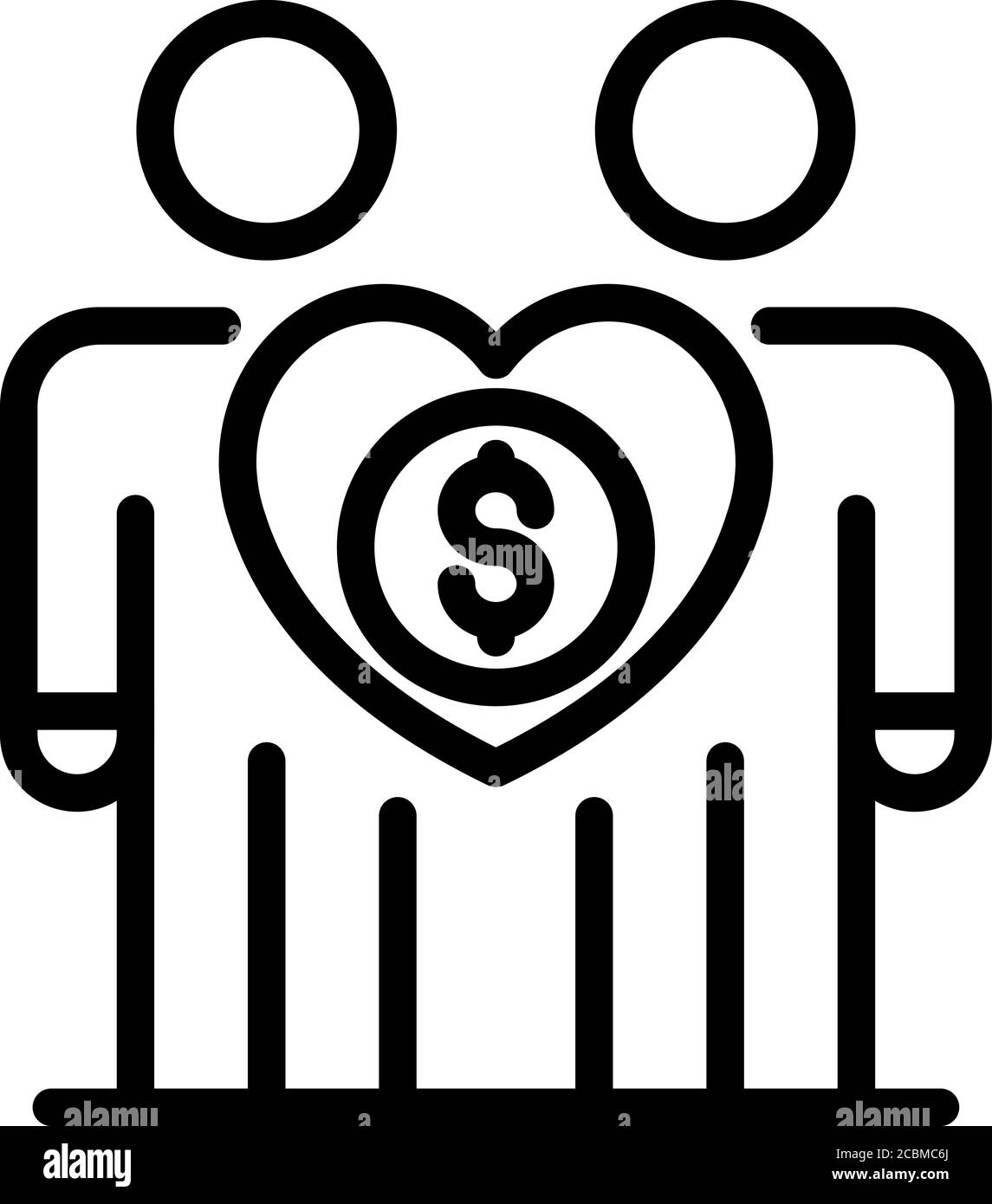 Couple money allowance icon, outline style Stock Vector Image & Art - Alamy