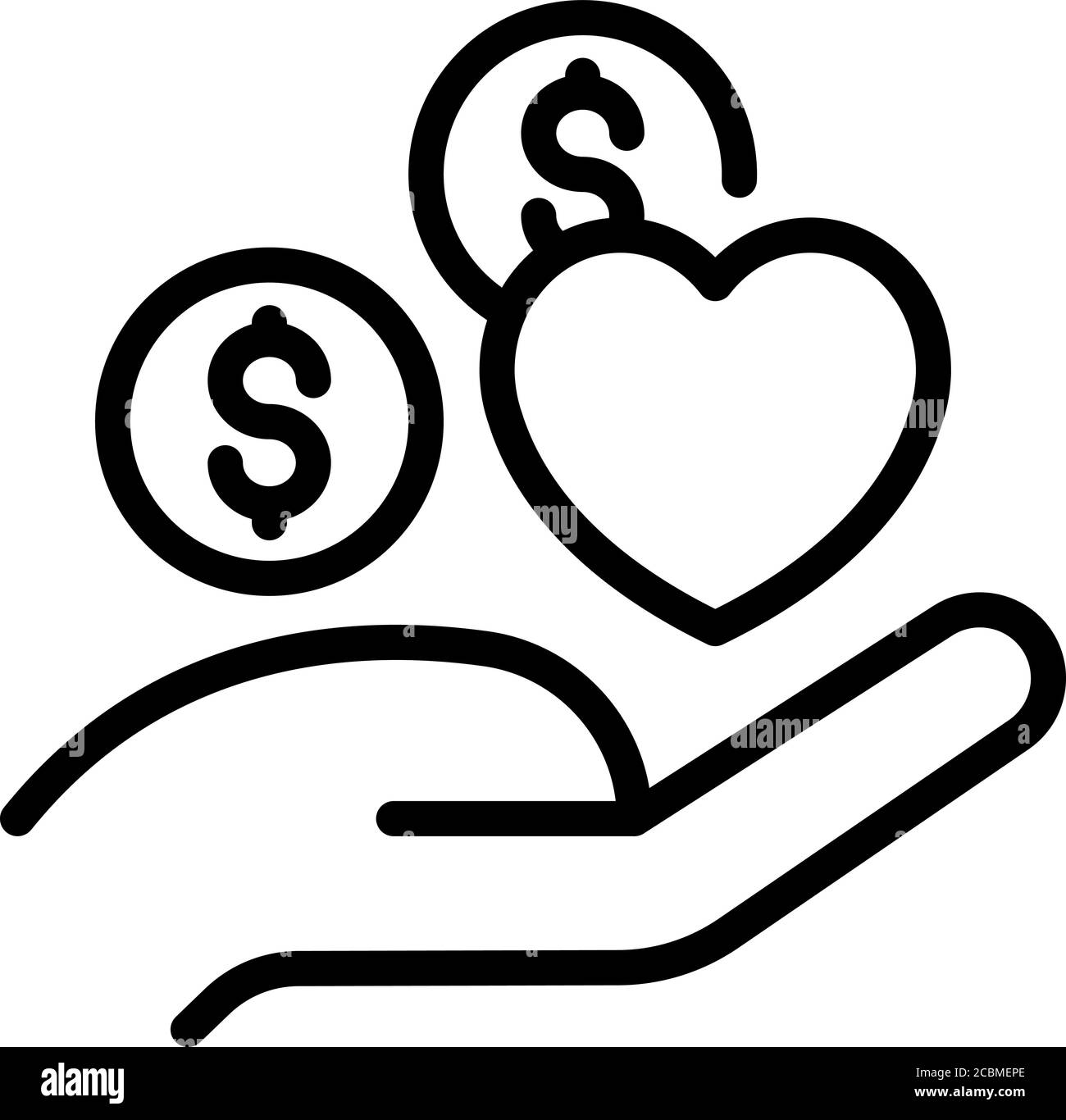 Hand allowance money icon, outline style Stock Vector Image & Art Alamy