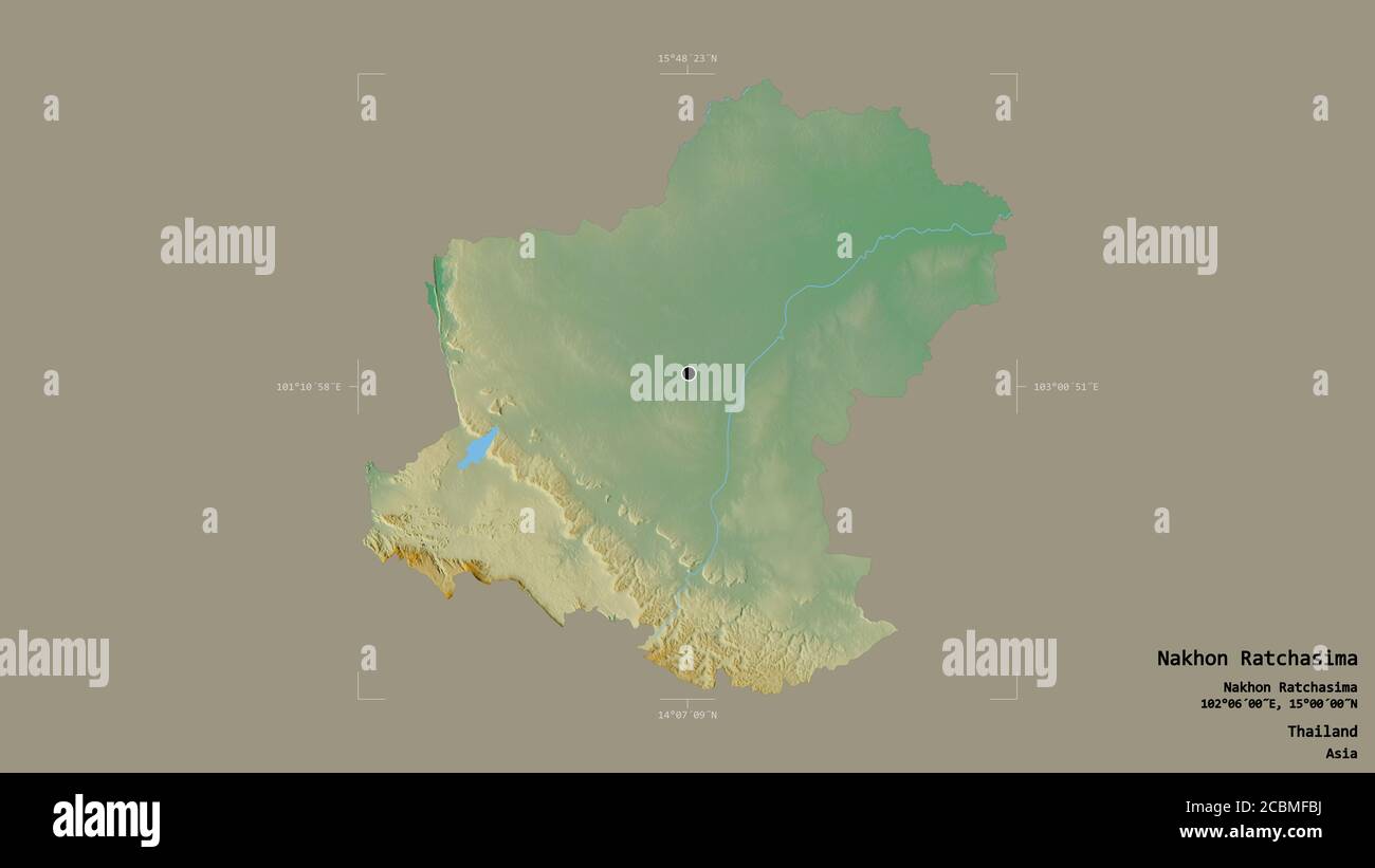 Area Of Nakhon Ratchasima Province Of Thailand Isolated On A Solid Background In A Georeferenced Bounding Box Labels Topographic Relief Map 3d Re Stock Photo Alamy Area Of Nakhon Ratchasima Province Of Thailand Isolated On A Solid Background In A Georeferenced Bounding Box Labels Topographic Relief Map 3d Re Stock Photo Alamy