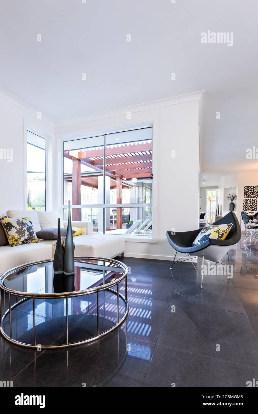Interior view of a living room in new luxury home Stock Photo - Alamy