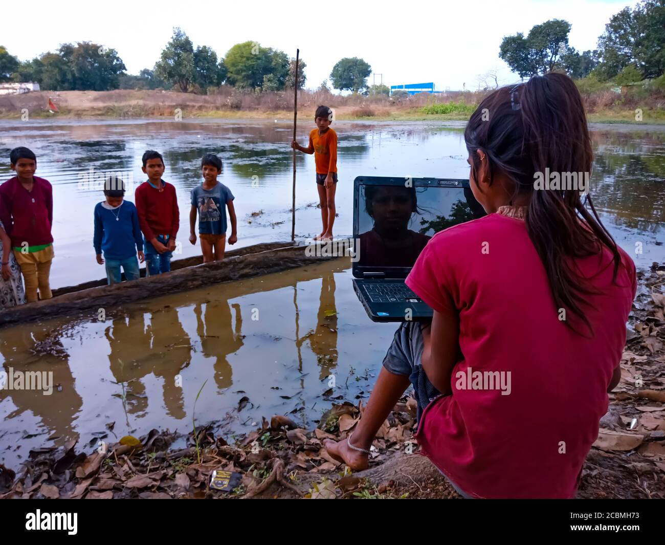 DISTRICT KATNI, INDIA JANUARY 01, 2020 Indian village fisher girl