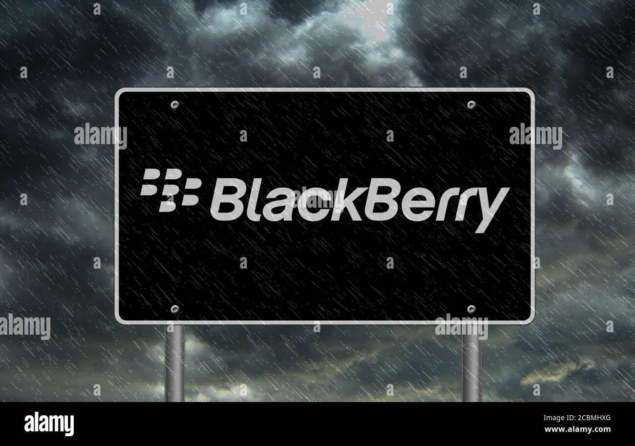 Blackberry logo hi-res stock photography and images - Alamy, image size:1300x913