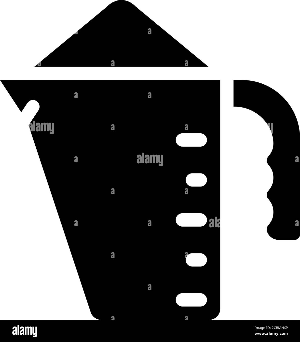 measuring cup with powder glyph icon vector illustration Stock Vector ...