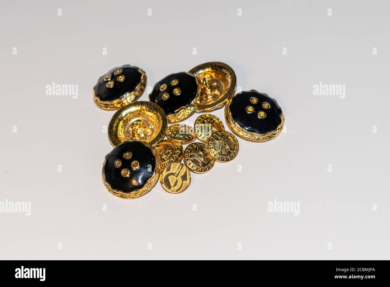 Fashion design history of the 20th century buttons from Paris French Celine Brand Stock Photo