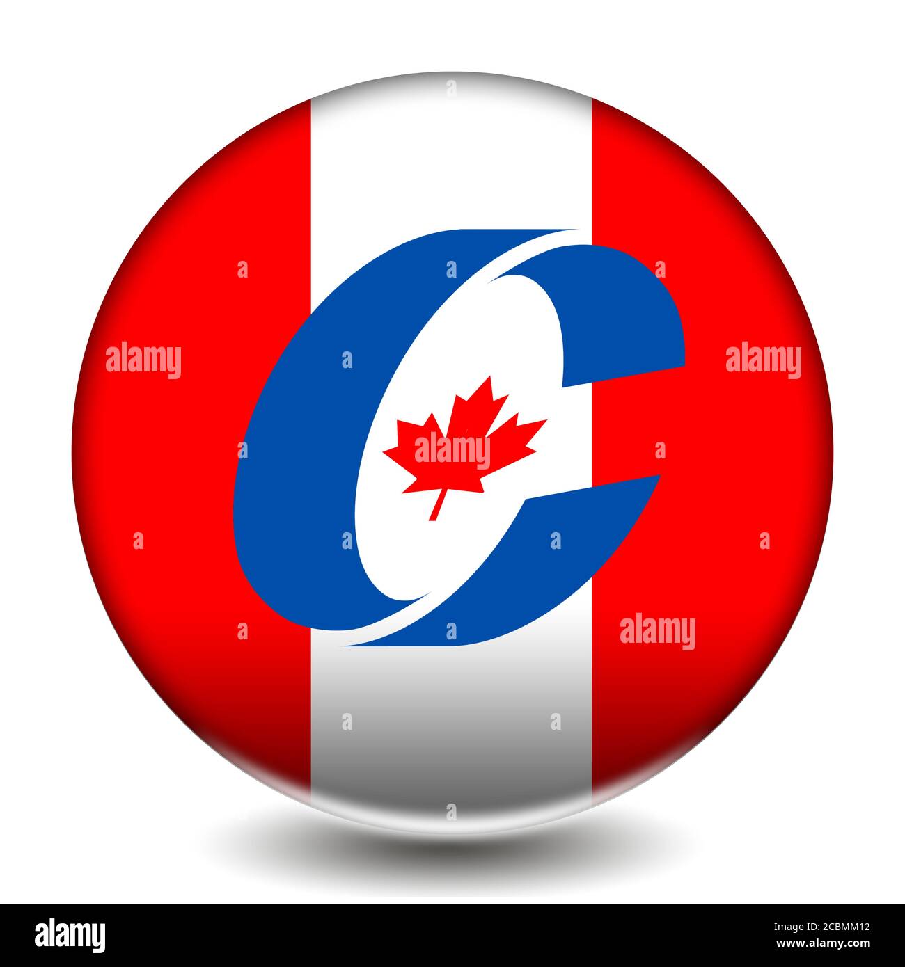 Conservative Party of Canada icon logo vote election button Stock Photo