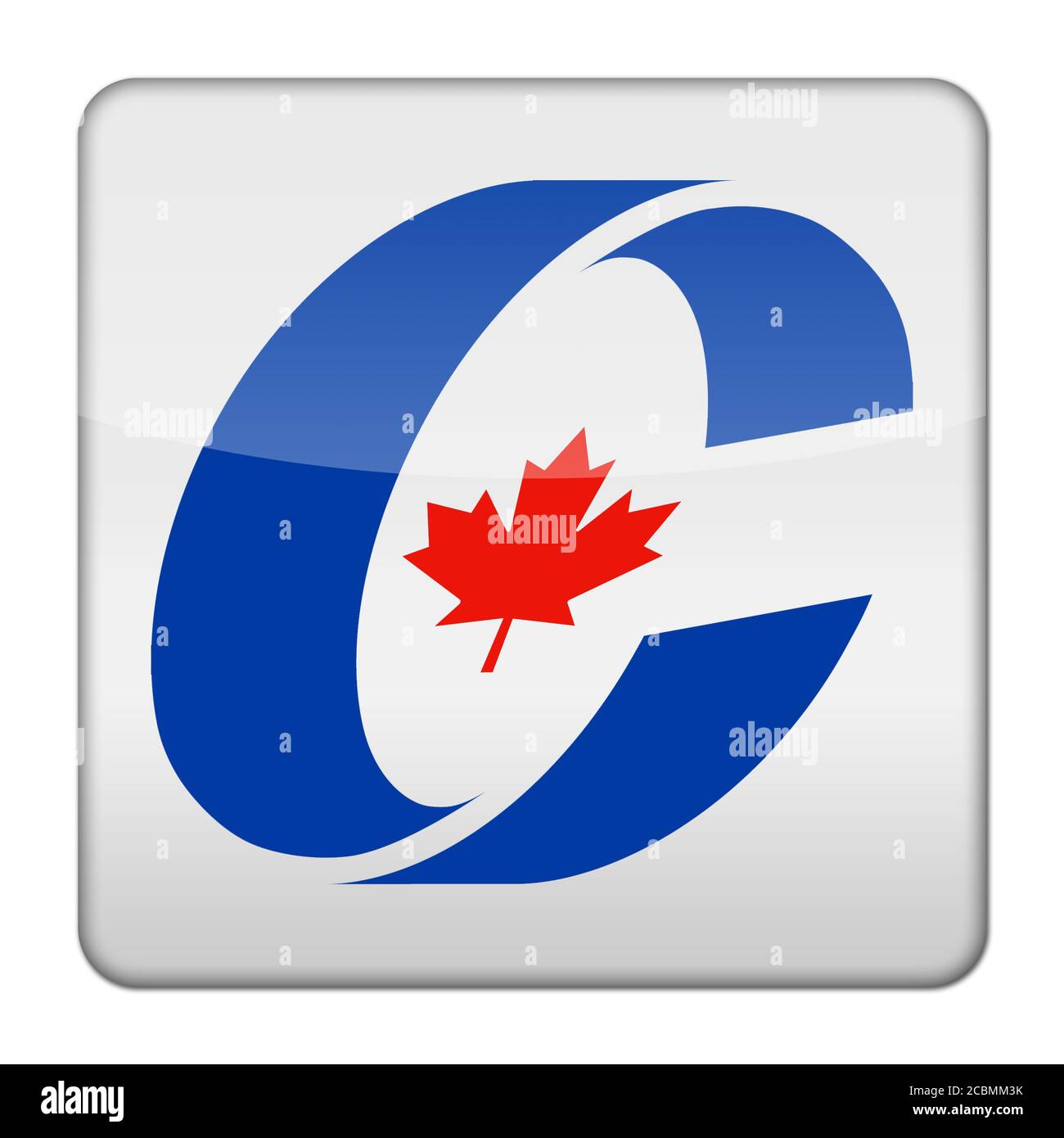 Conservative Party of Canada logo icon app flag button Stock Photo