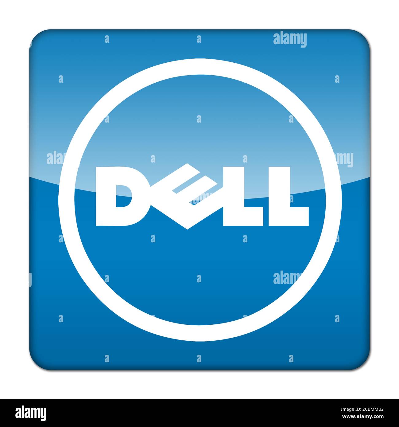 Dell Computers logo icon app flag button Stock Photo
