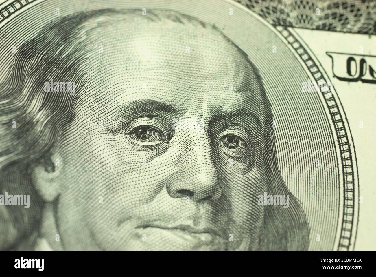 Dollar banknote macro photo top view Stock Photo
