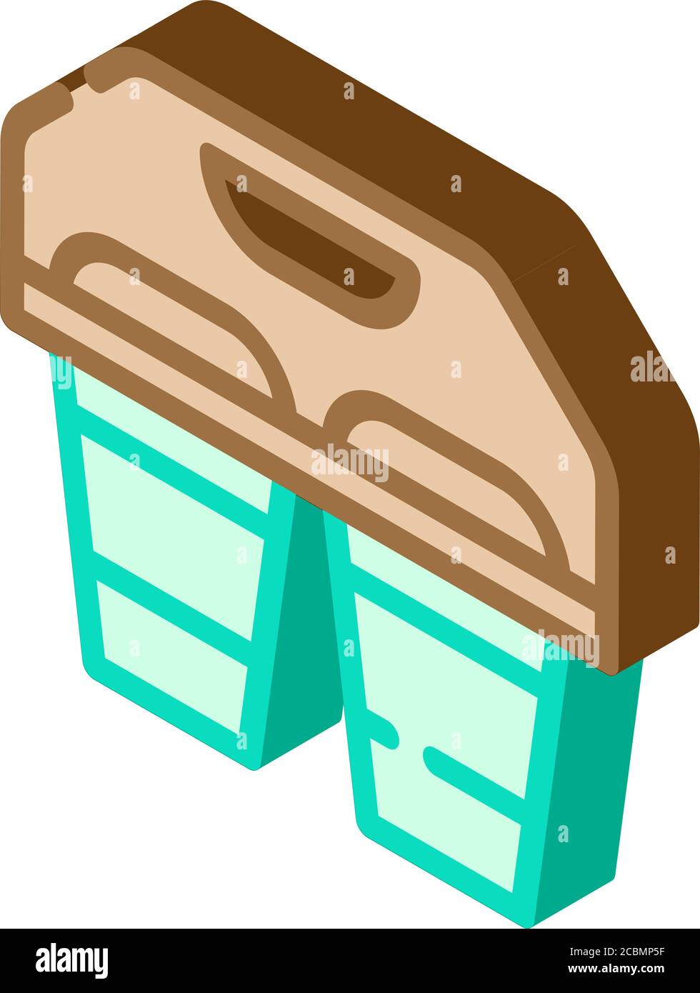 coffee or tea cups isometric icon vector illustration Stock Vector ...