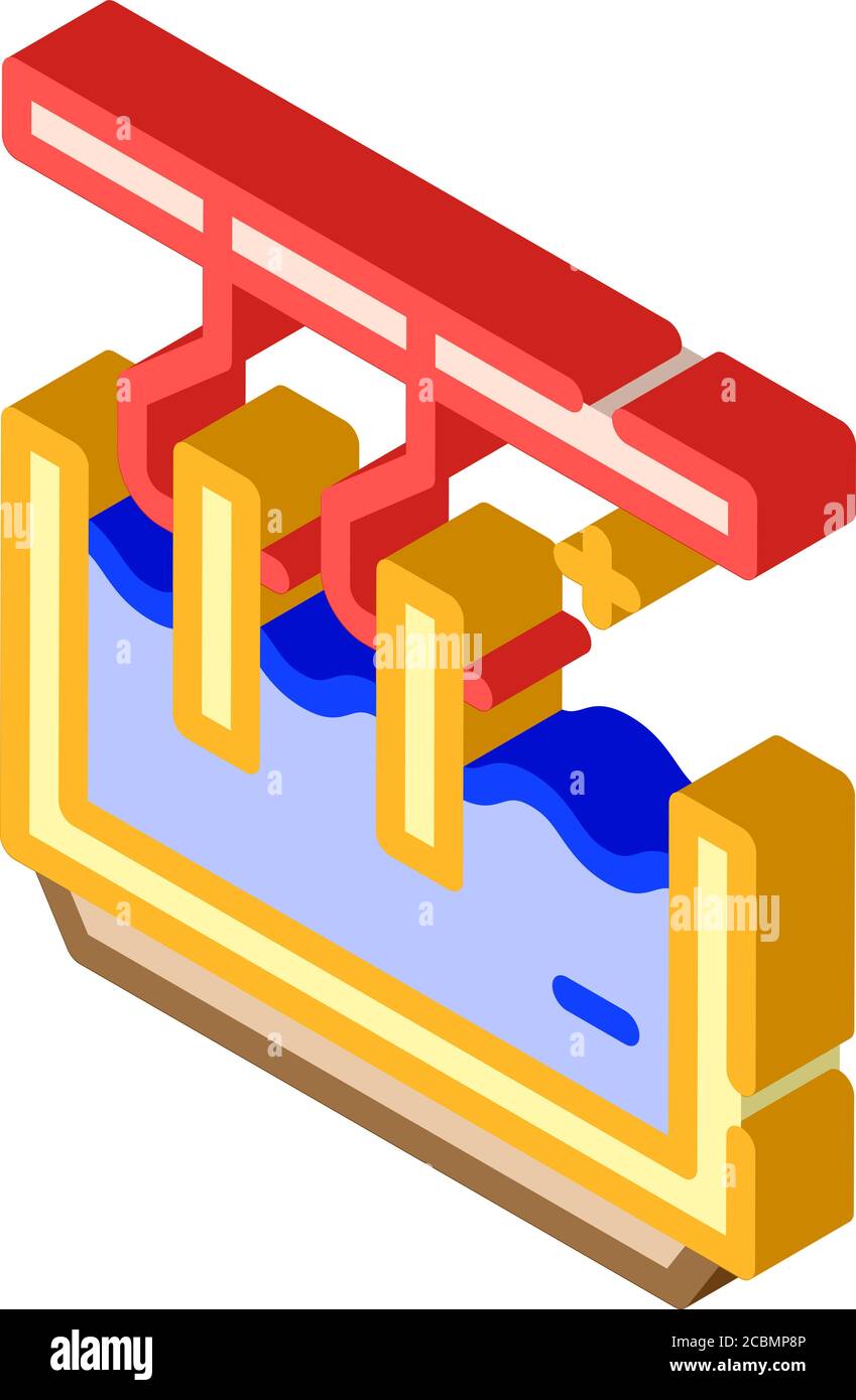 galvanic bath isometric icon vector isolated illustration Stock Vector ...