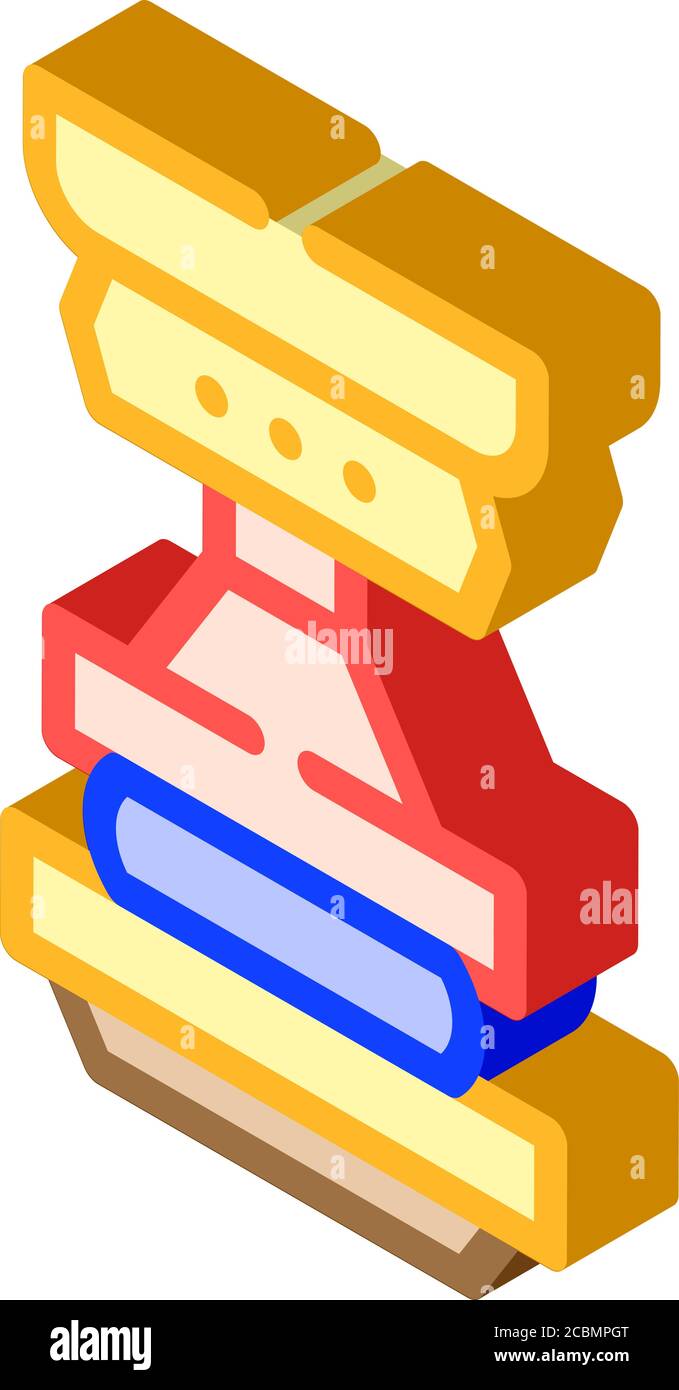 press equipment isometric icon vector isolated illustration Stock ...