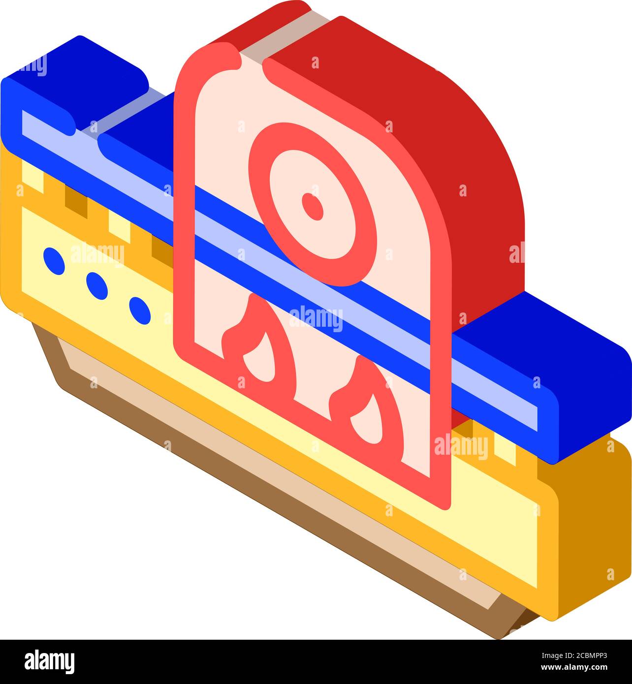 heat treatment isometric icon vector isolated illustration Stock Vector