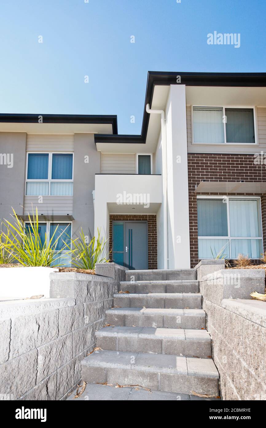 A modern and luxury house exterior view Stock Photo - Alamy