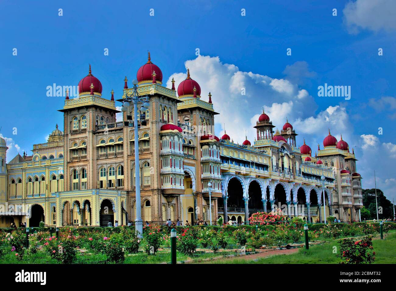 Mysore palace - Indian Palace : A historical palace and royal residence located within the Old Fort area of Mysore(Mysuru) Stock Photo