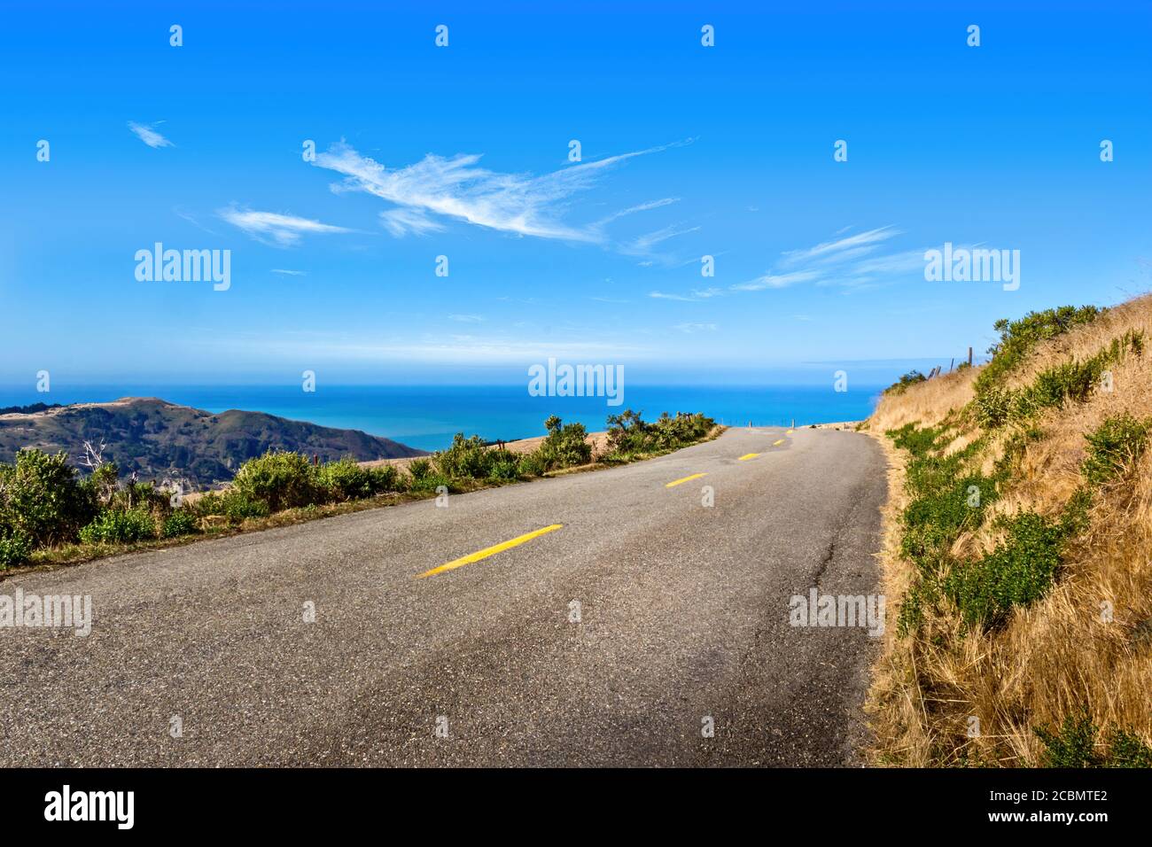 Scenic Highway no 1 on the pacific coast, California USA Stock Photo