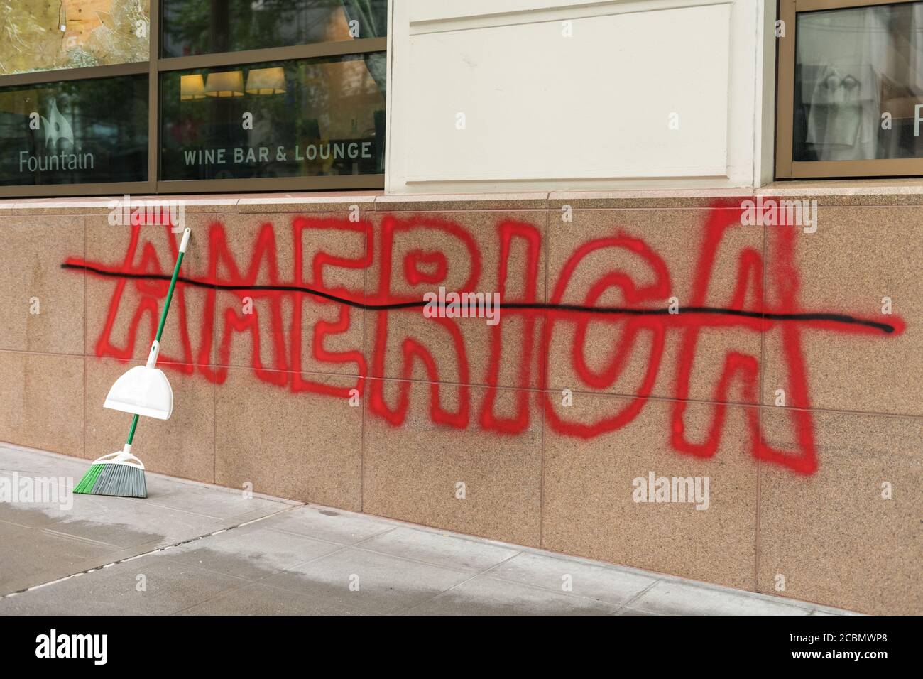 Seattle, USA May 31, 2020 Early in the morning looting and vandalism