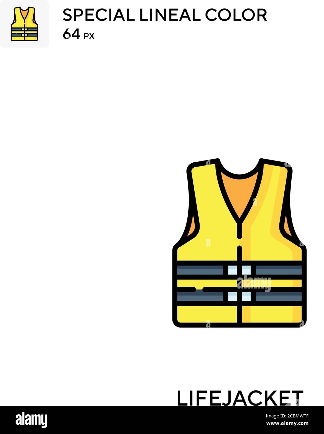 Lifejacket Special lineal color vector icon. Lifejacket icons for your business project Stock Vector