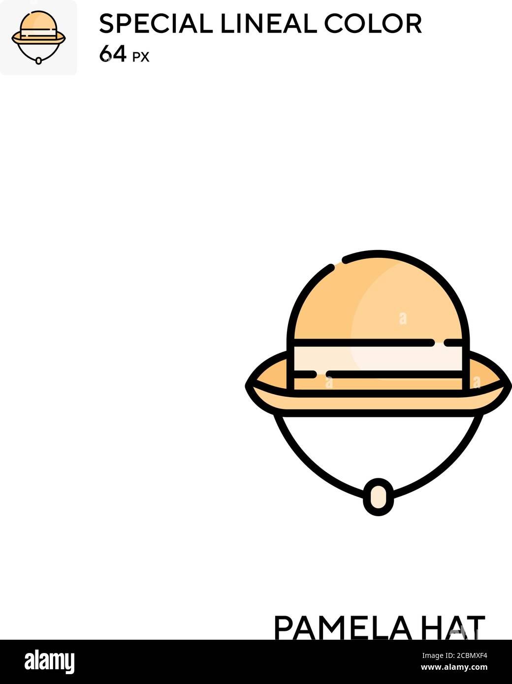 Pamela hat Special lineal color vector icon. Pamela hat icons for your ...