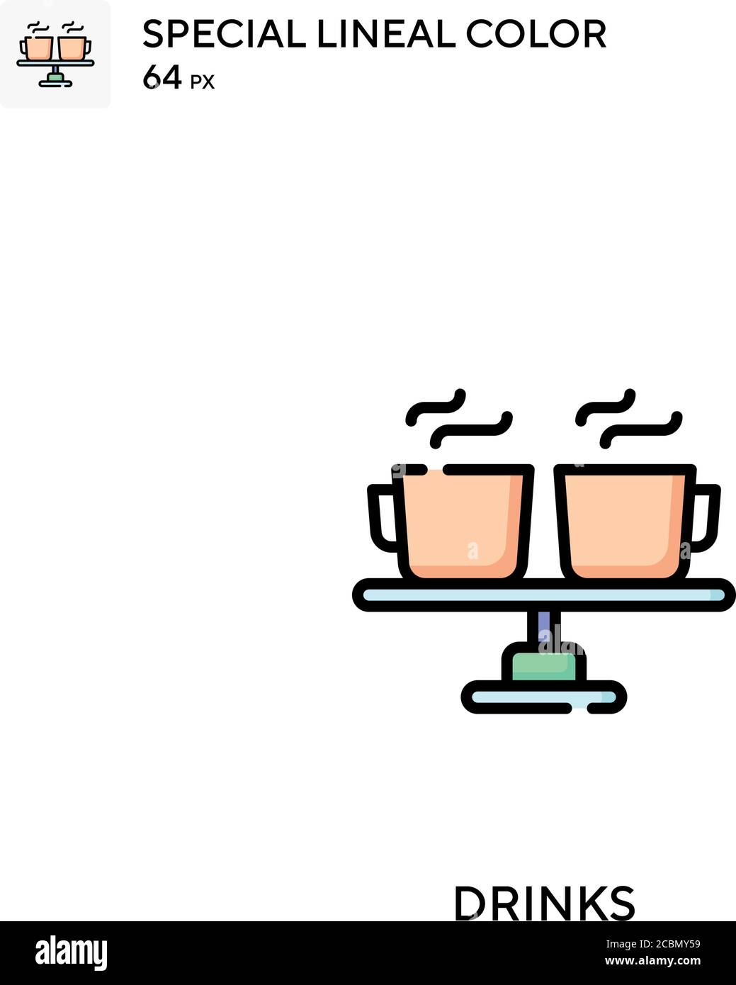 Drinks Special lineal color vector icon. Drinks icons for your business project Stock Vector