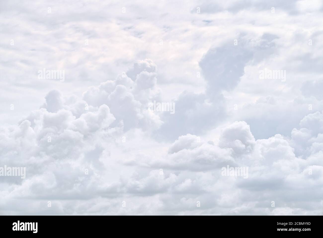 White dramatic clouds in the sky. Natural texture and background Stock Photo