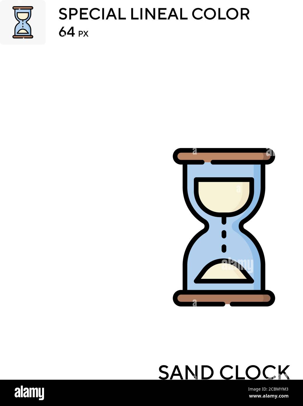 Sand clock Special lineal color vector icon. Sand clock icons for your ...