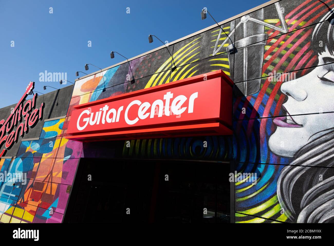 The Guitar Center, 7425 Sunset Boulevard, Los Angeles, California, United States of America Stock Photo