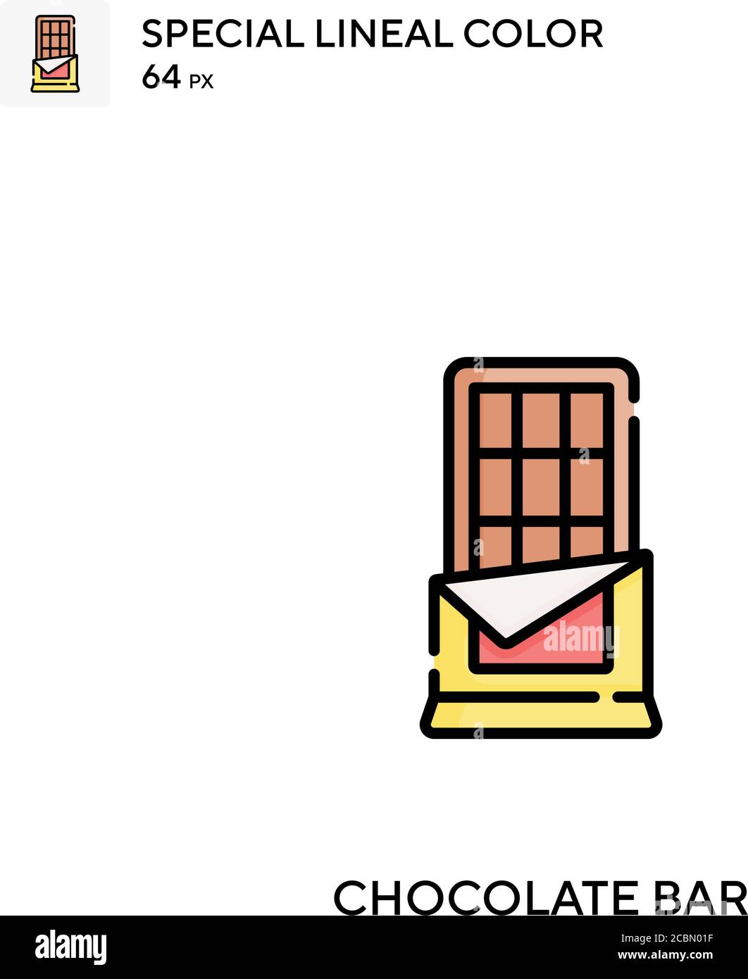 Chocolate bar Special lineal color vector icon. Chocolate bar icons for ...