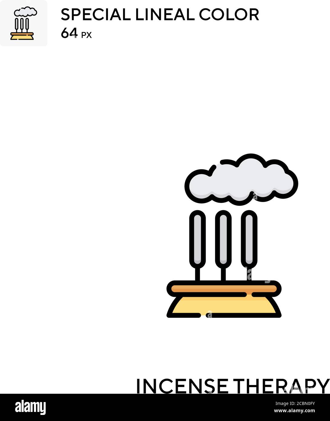 Incense therapy Special lineal color vector icon. Incense therapy icons
